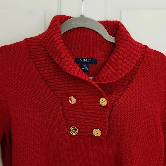 Chaps Red Knit Sweater - Picture 3 of 12